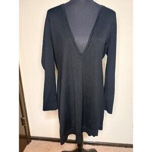 Loft Women’s Size XL Merino Wool Cashmere Blend Deep V Sweater Dress Long Tunic